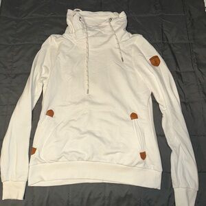 Wanakome White Hoodie with Tan Details